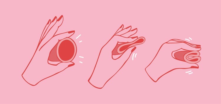 تا خوردگی C شکل کاپ قاعدگی